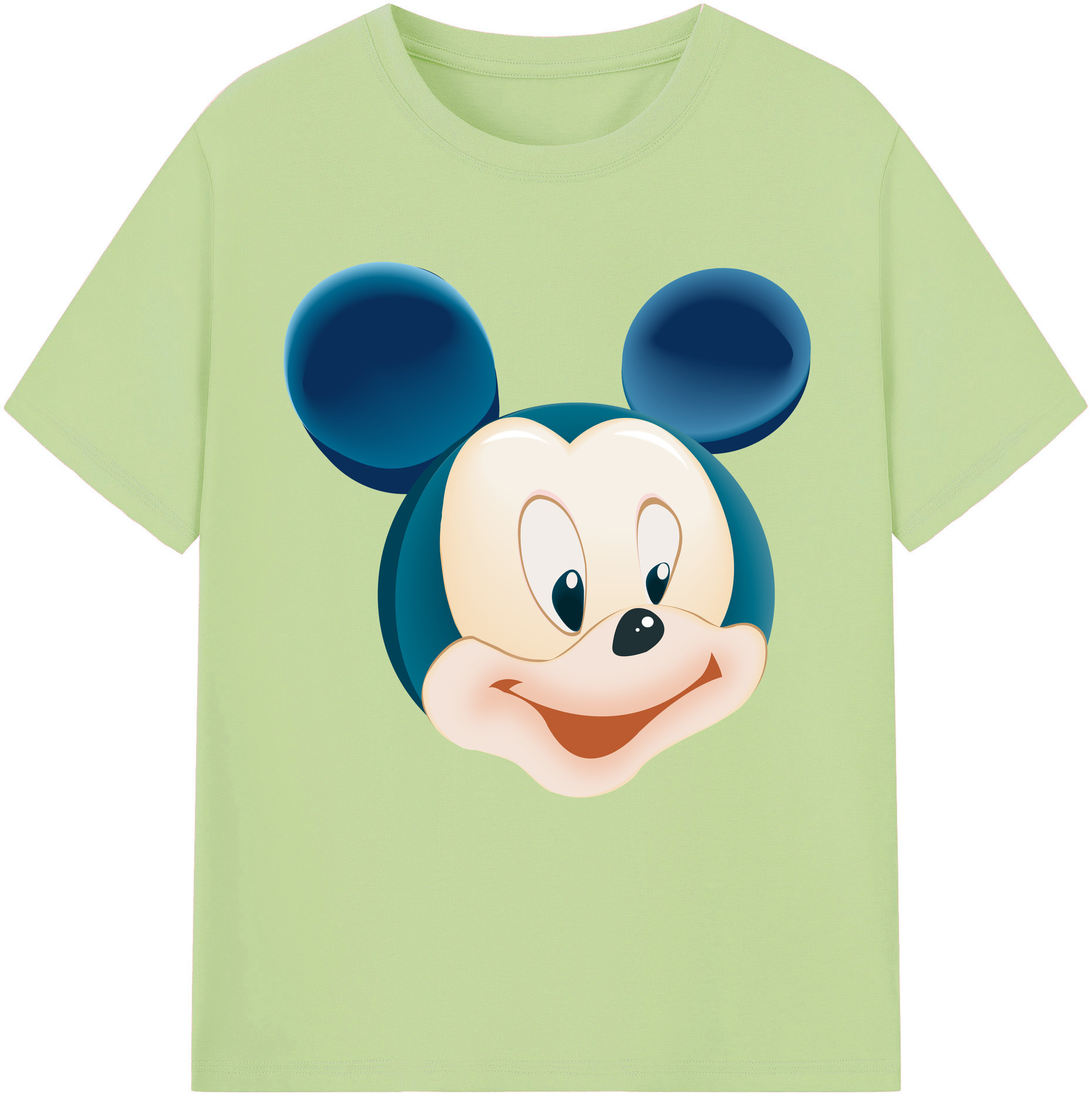 （画像用） ミッキーマウス Mickey Mouse 綿100％半袖Tシャツ（フロントプリント）